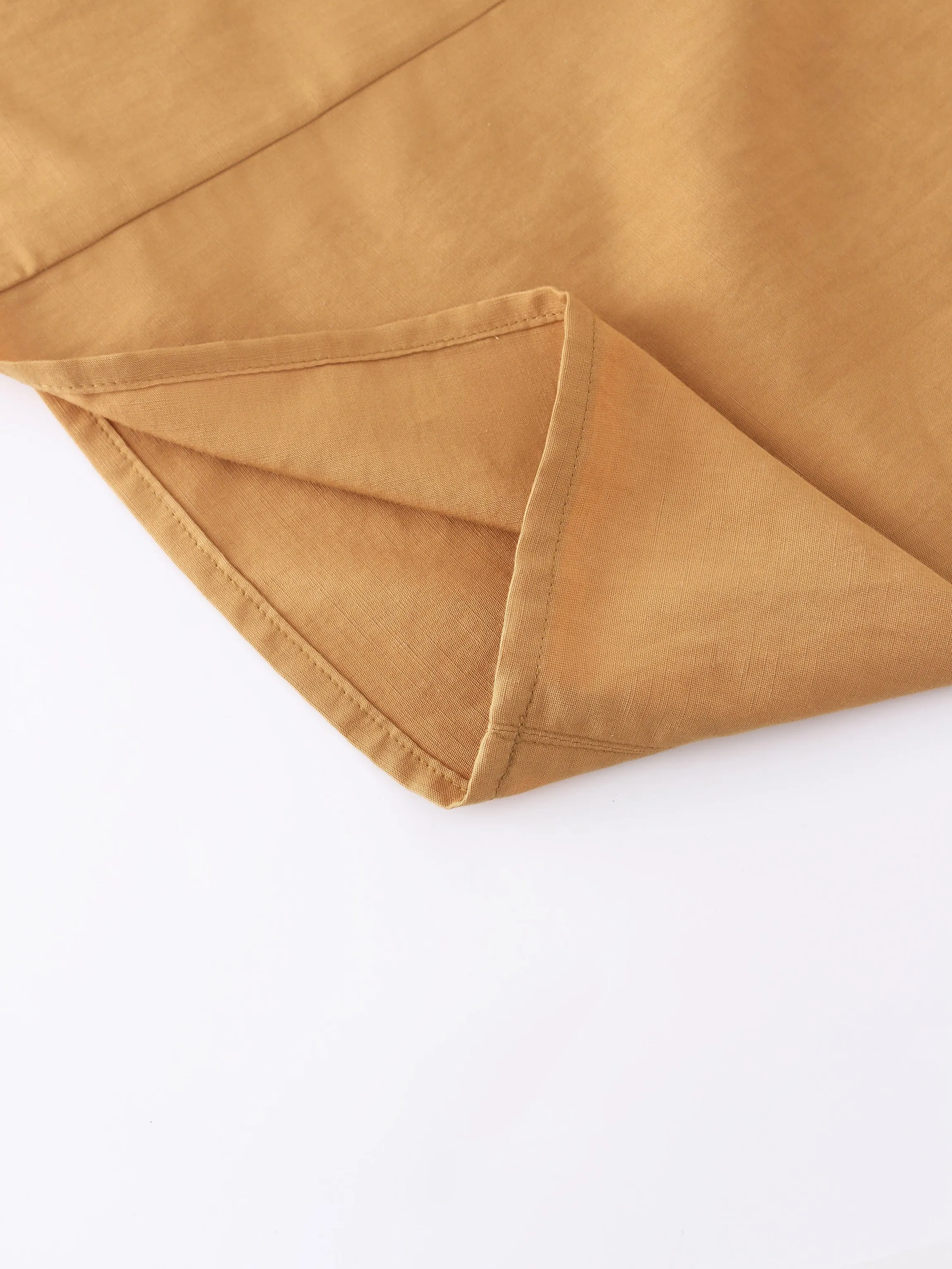 A-Line Seamed Skirt-Tan