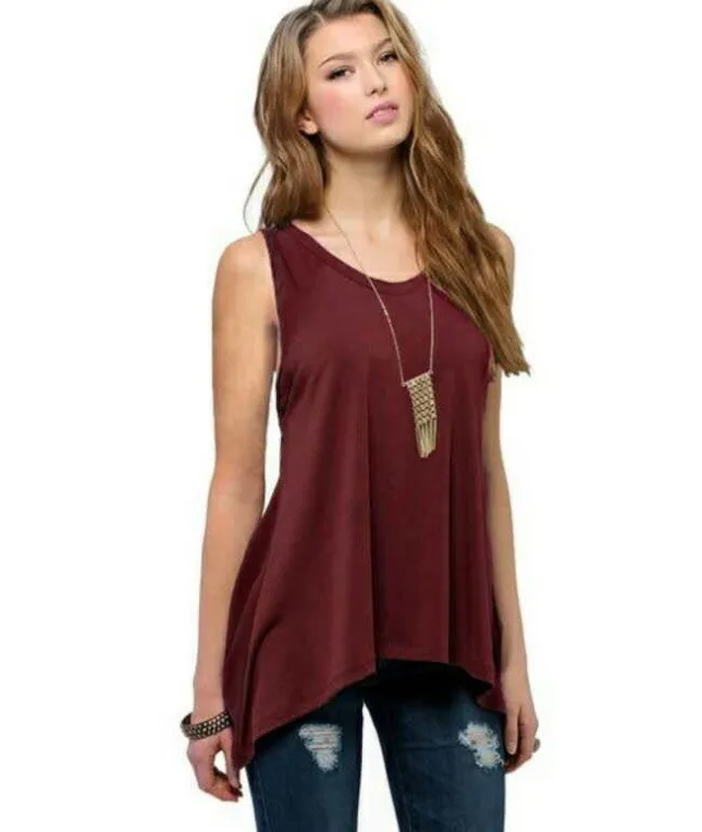 Back Split Short Sleeve Irregular Loose T-shirt