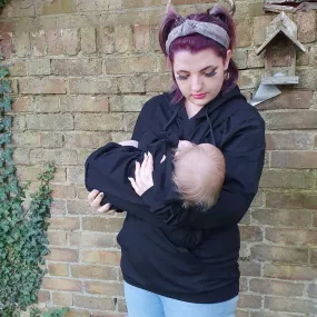 Black Breastfeeding Hoodie