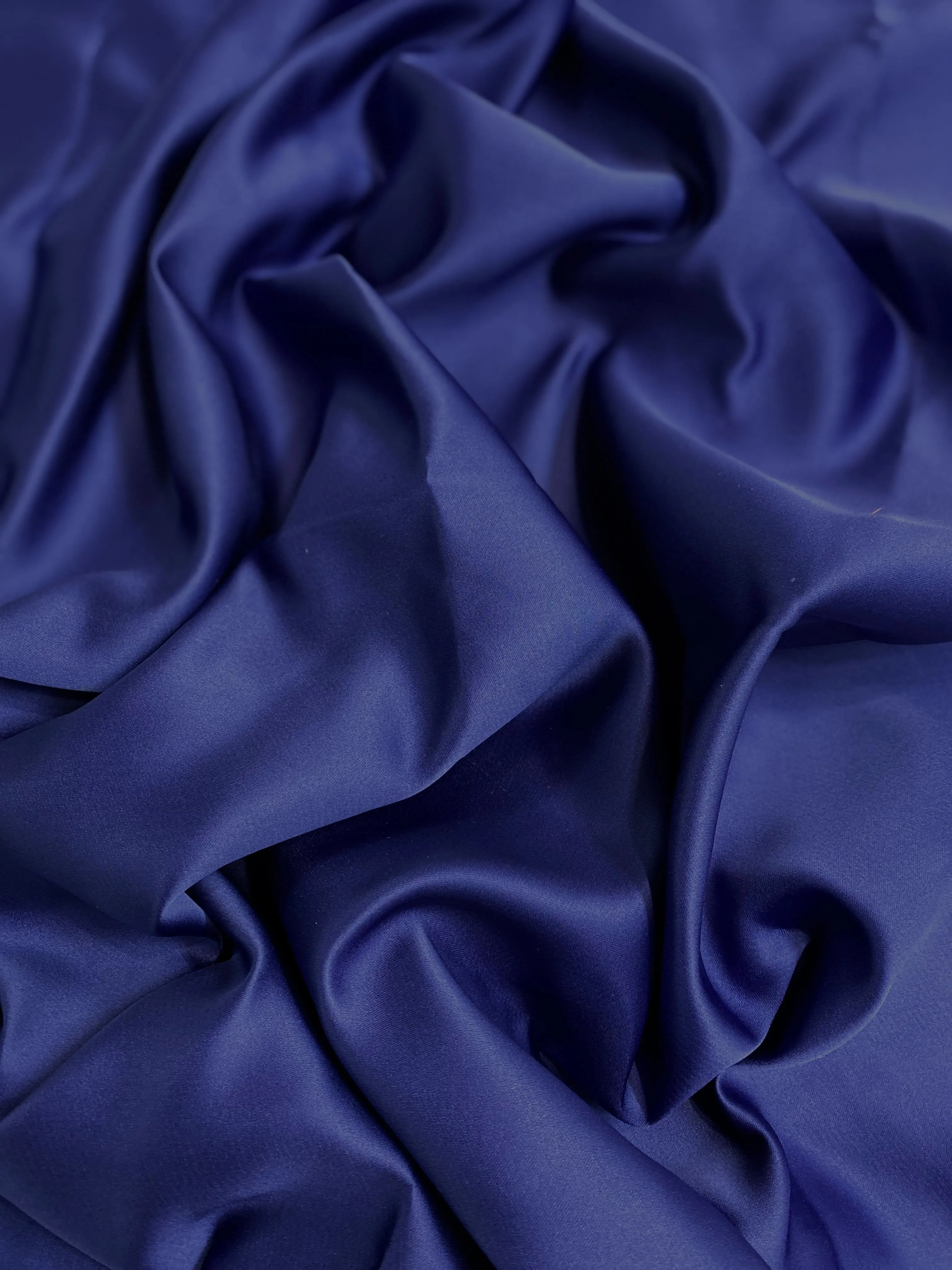 Blue Italian Double Face Poly Satin