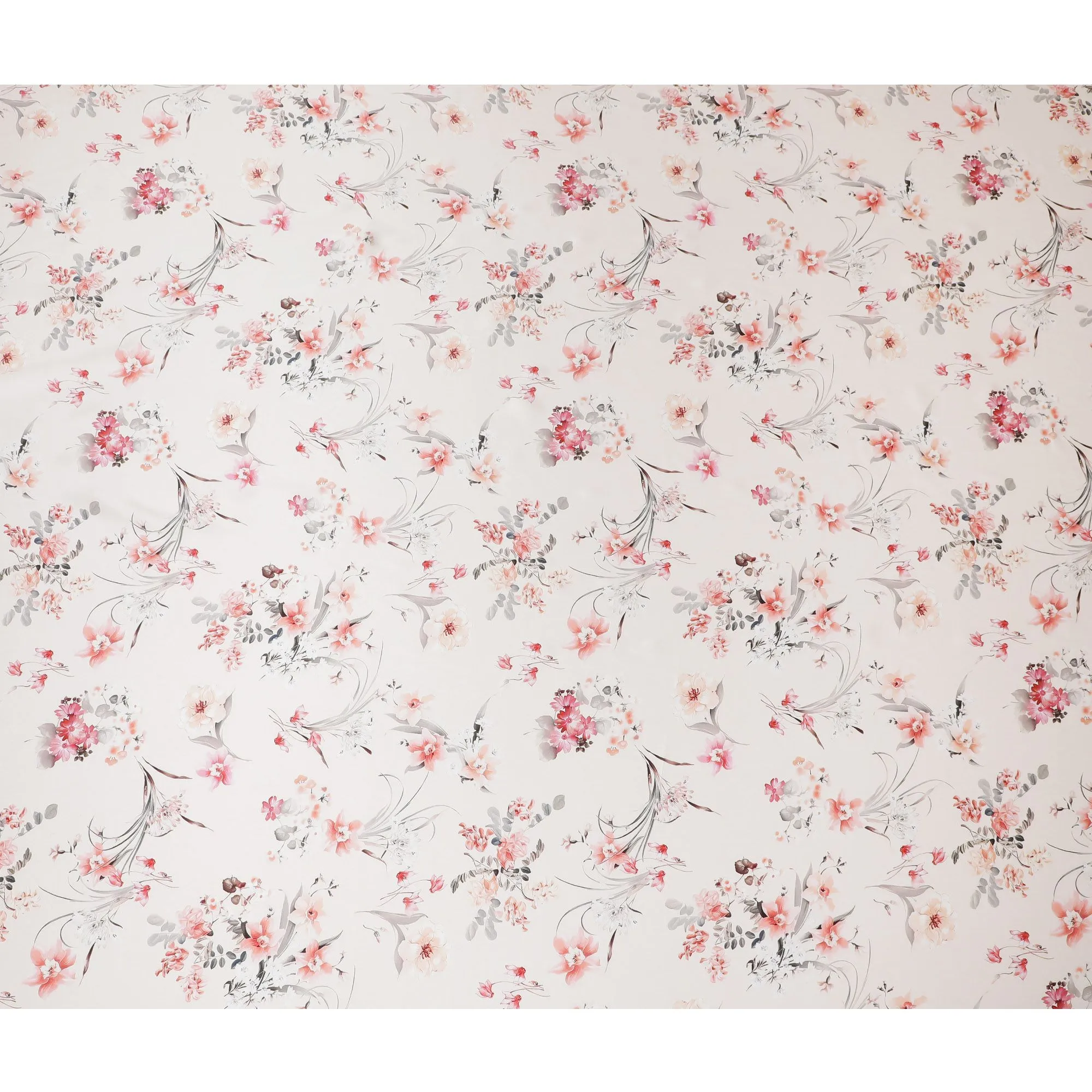 Blushing Cherry Blossom Pure Silk Satin Fabric - Exquisite Italian Fabric, 140cm Wide-D18705