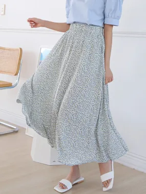 Boho Ditsy Floral High Waist Long Women Skirts