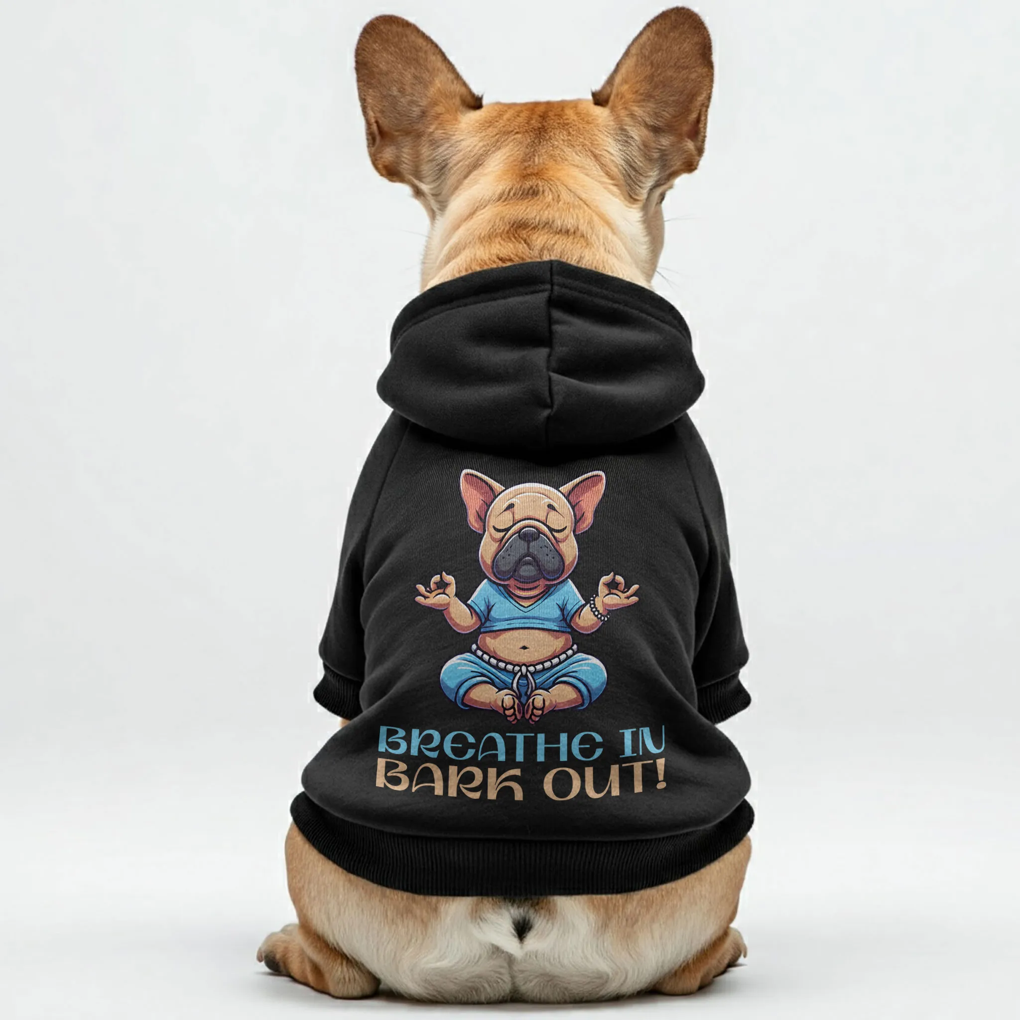 Breathe In, Bark Out!- Personalized French Bulldog Hoodies with Funny Quotes – Stylish, Cozy, and Premium 100% Cotton