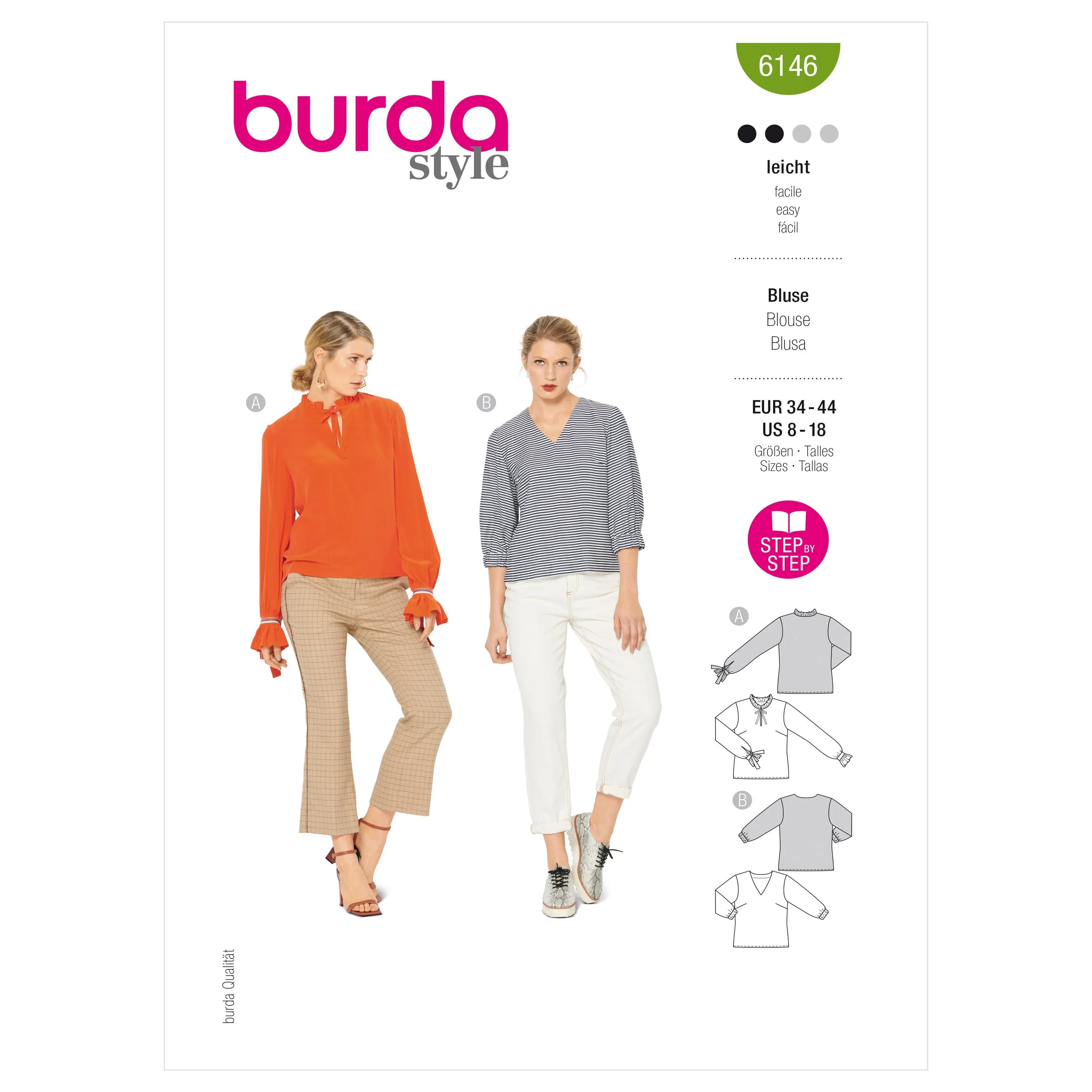 Burda Sewing Pattern 6146 Blouse