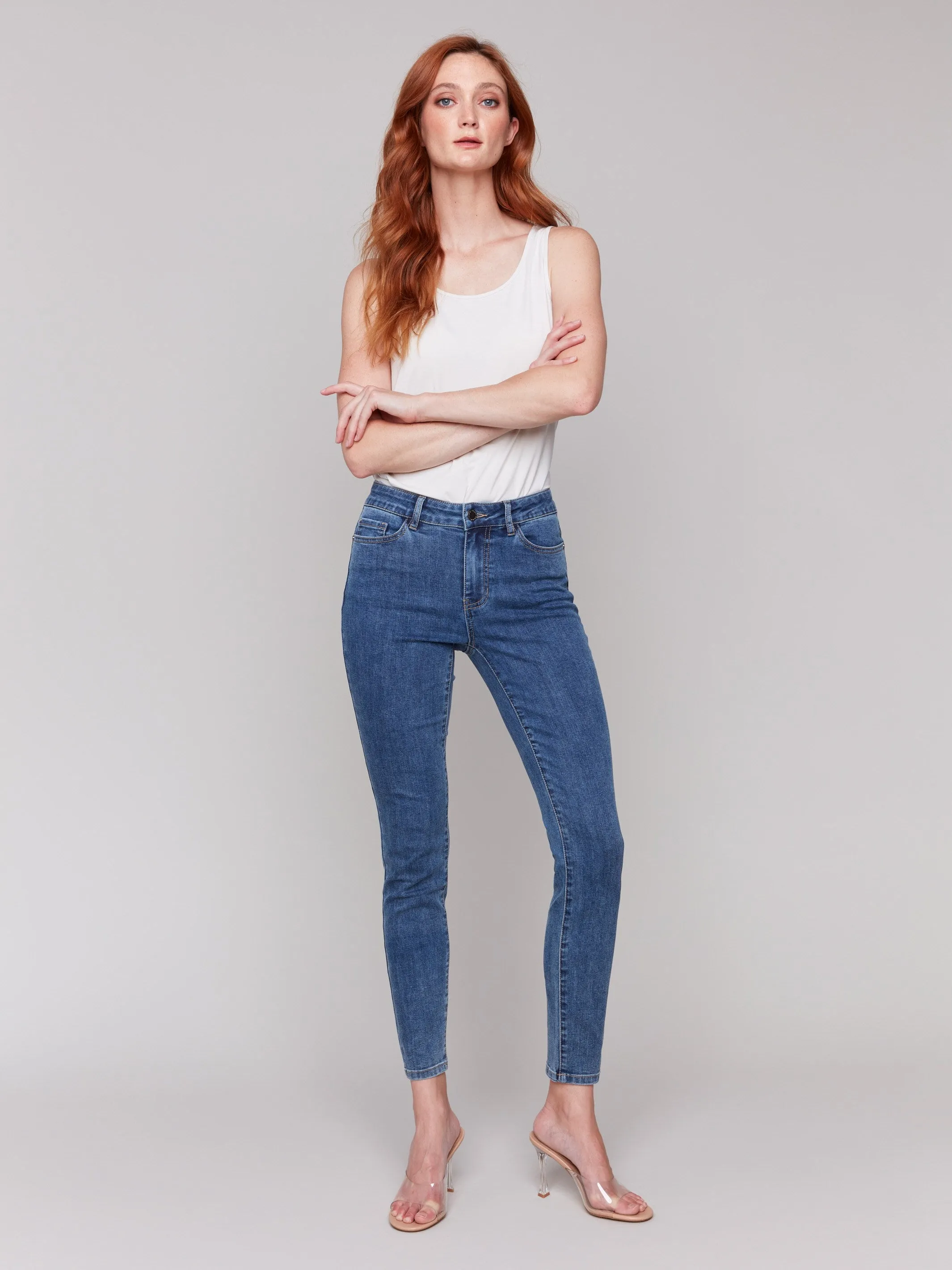 Carine Skinny Jeans - Medium Blue