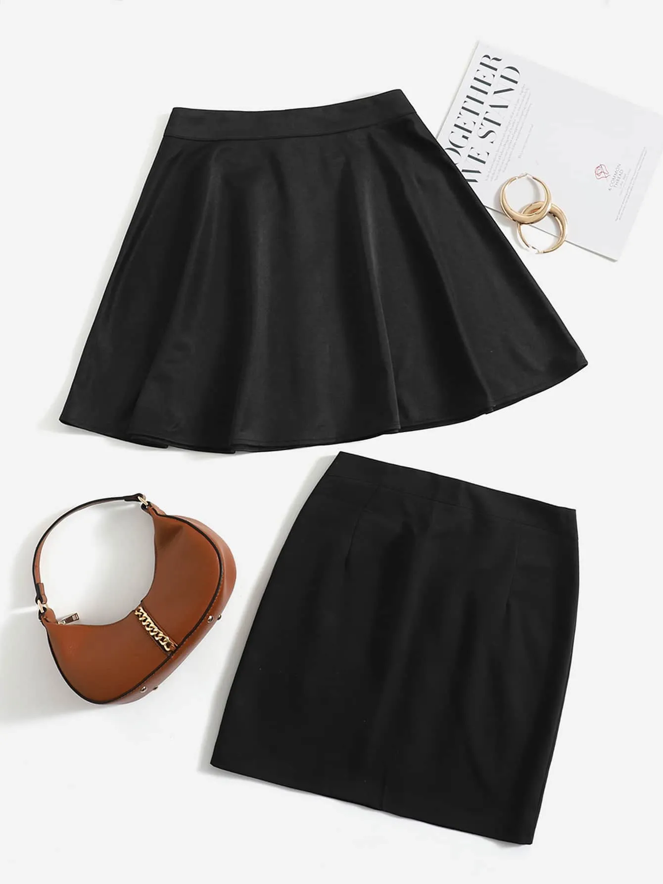 Casual Plain Natural Mini Women Skirts