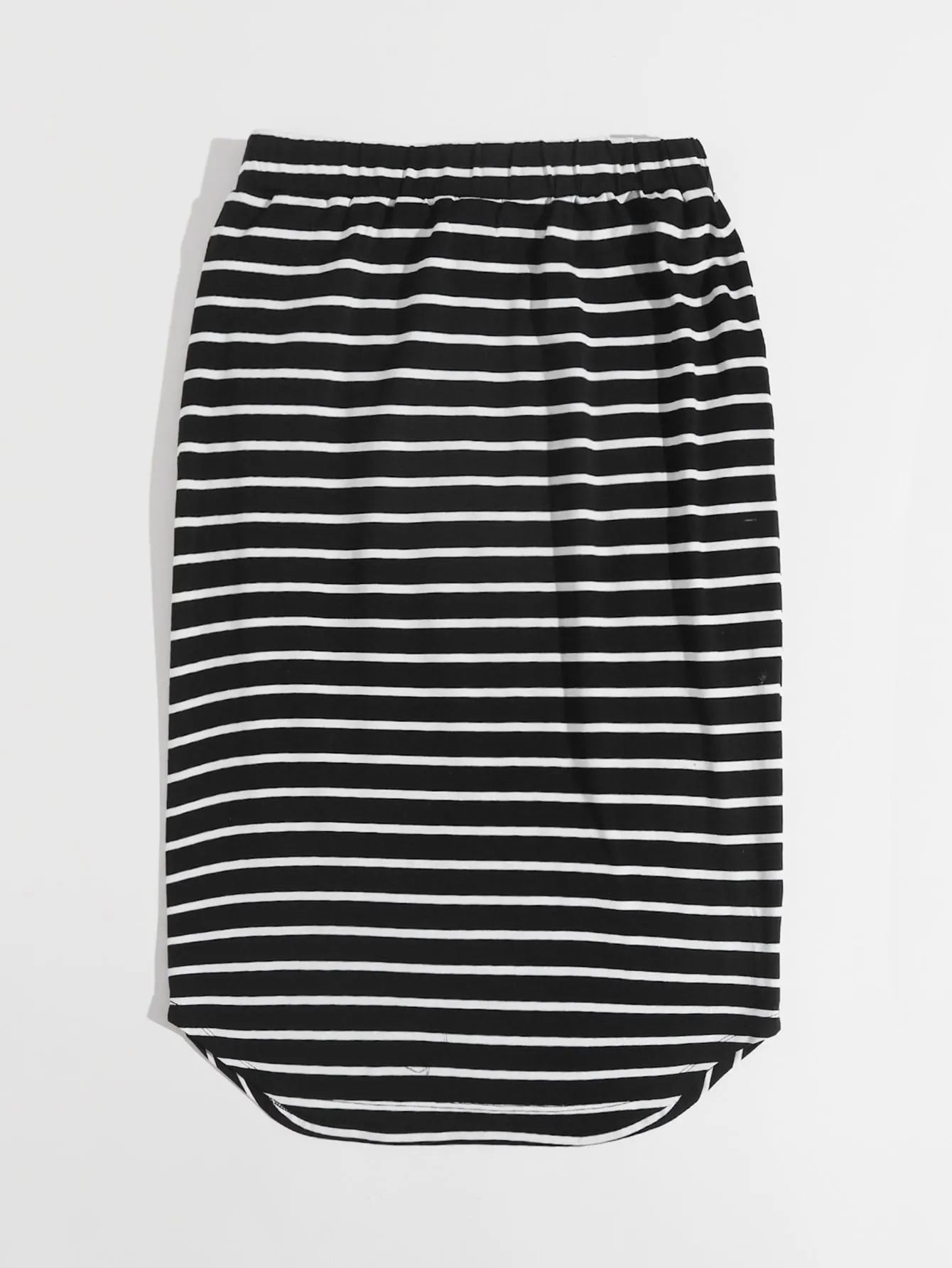 Casual Striped Pocket High Waist Short Women Skirt