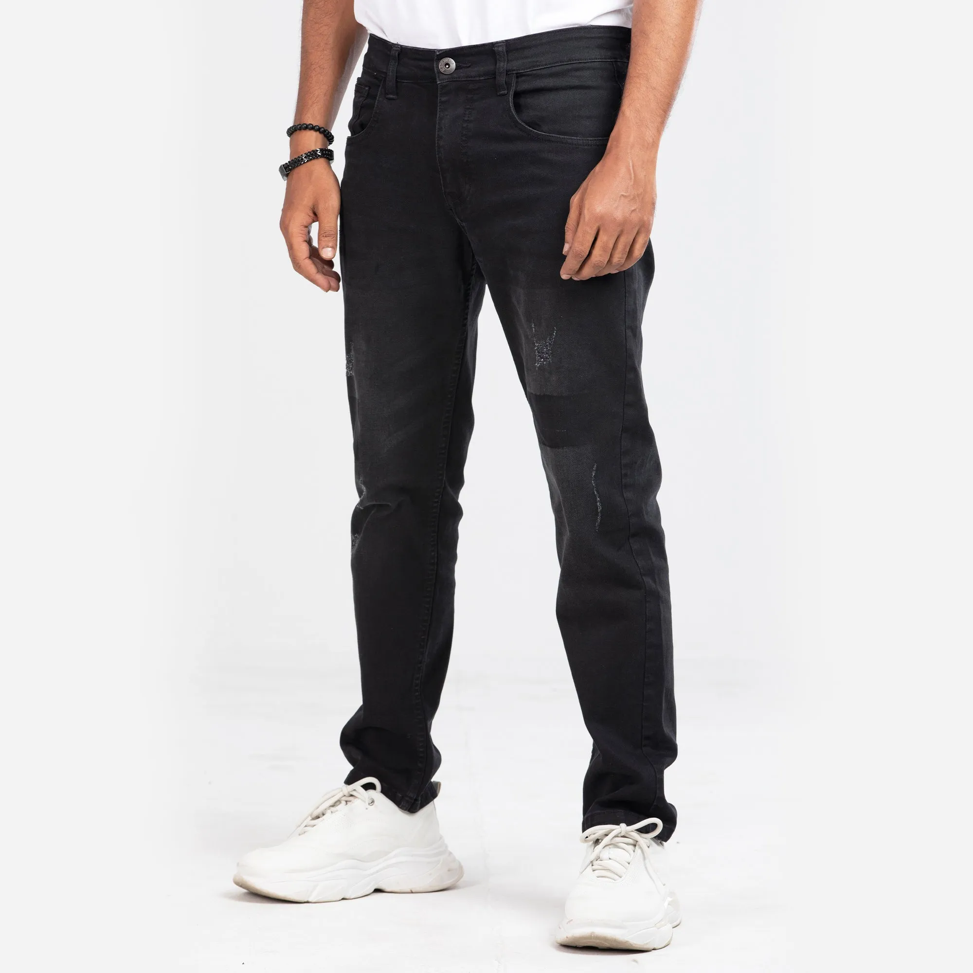 Comfort Stretch Semi Fit Jeans - Metal Black