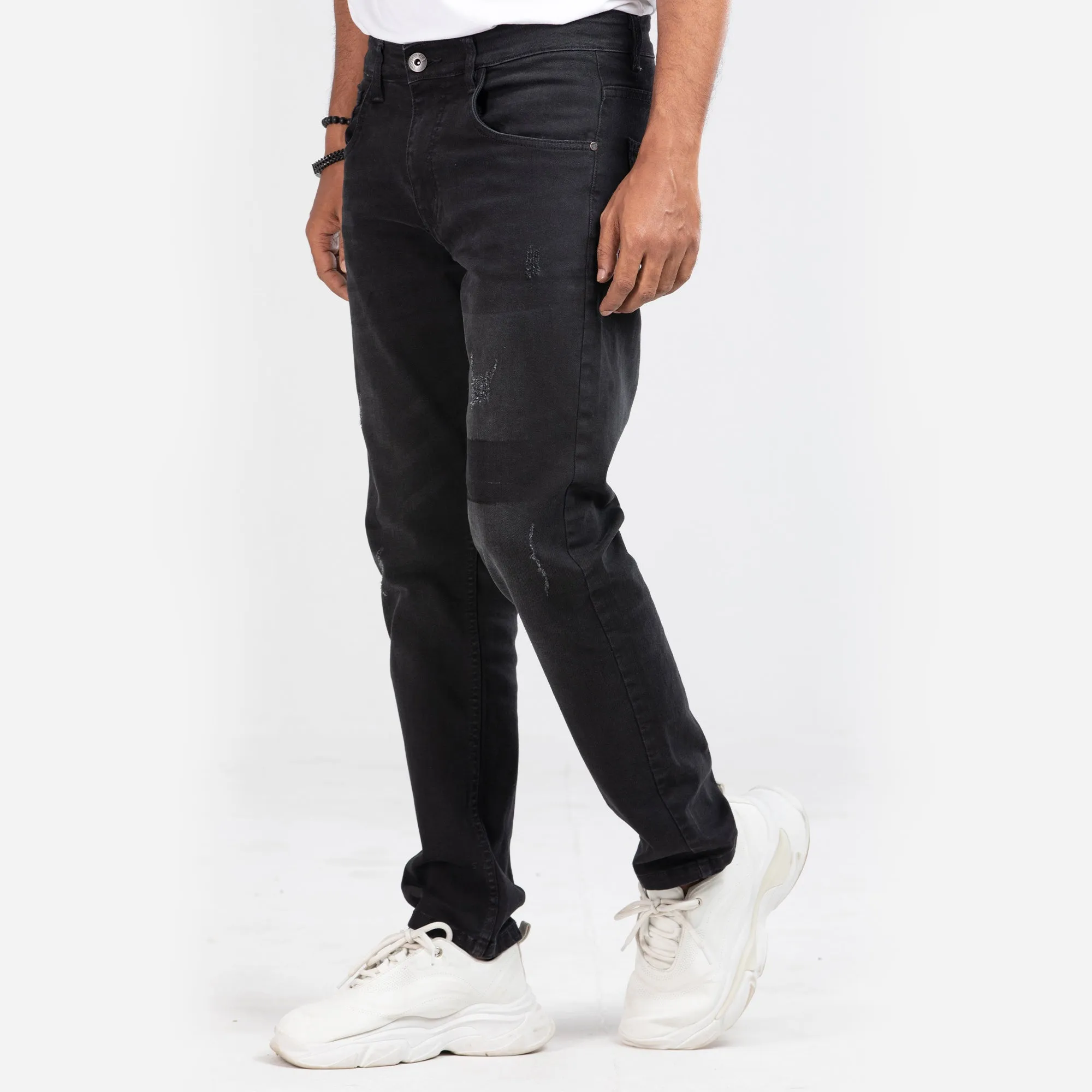 Comfort Stretch Semi Fit Jeans - Metal Black