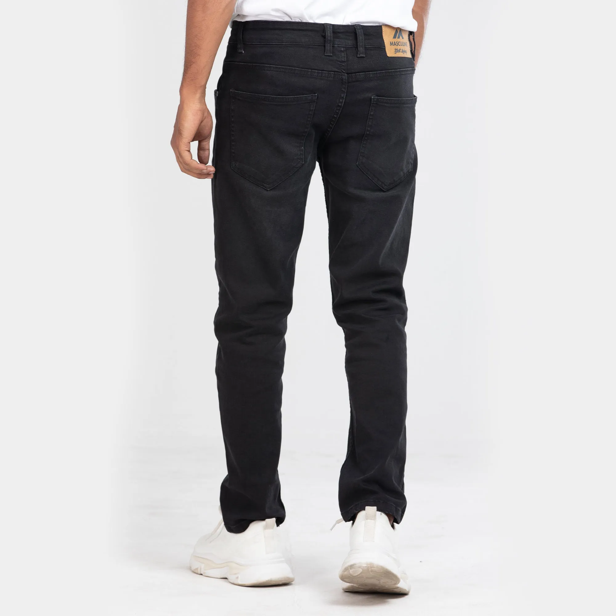 Comfort Stretch Semi Fit Jeans - Metal Black