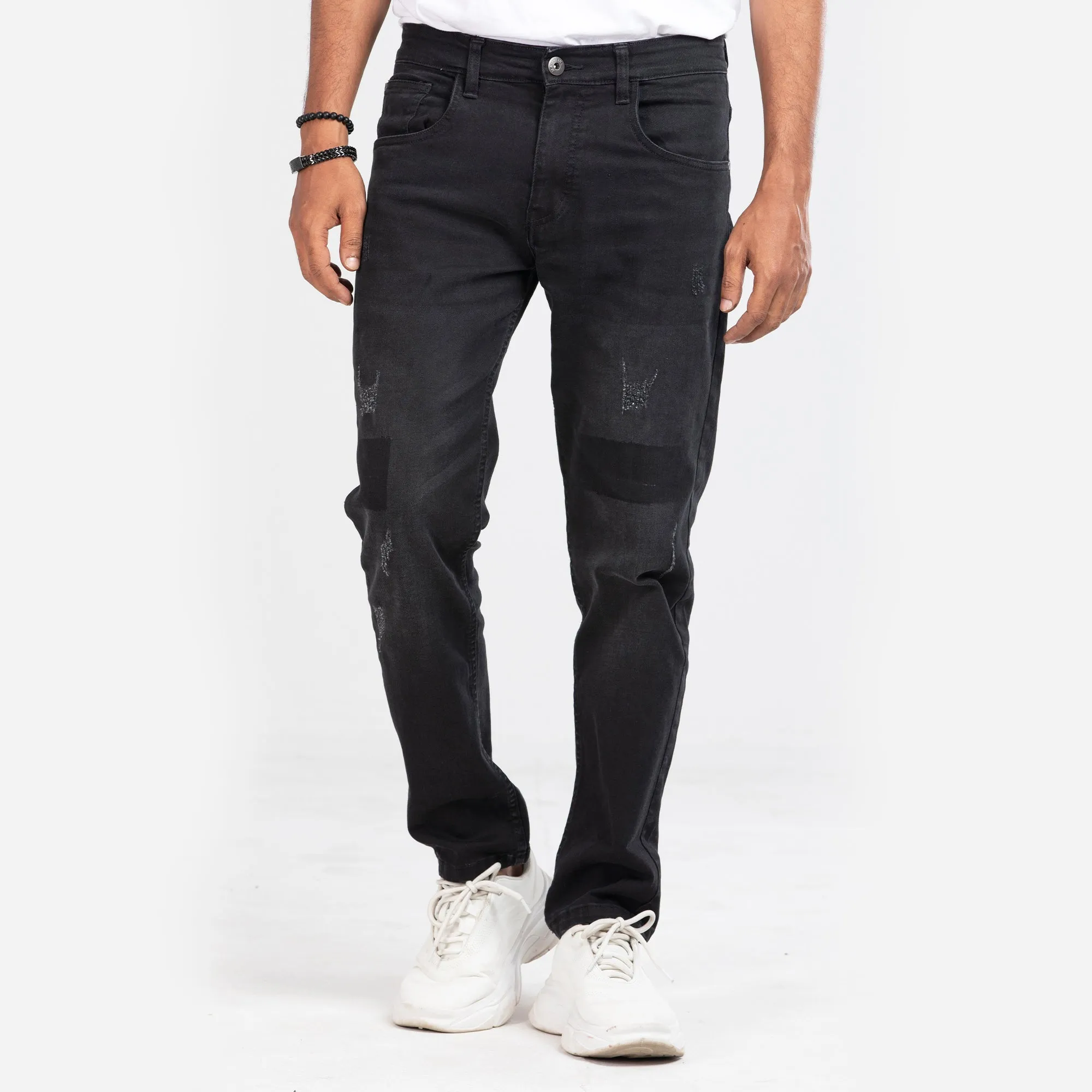 Comfort Stretch Semi Fit Jeans - Metal Black