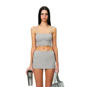 Compass Hug Skin Mini Skirt Dust Gray