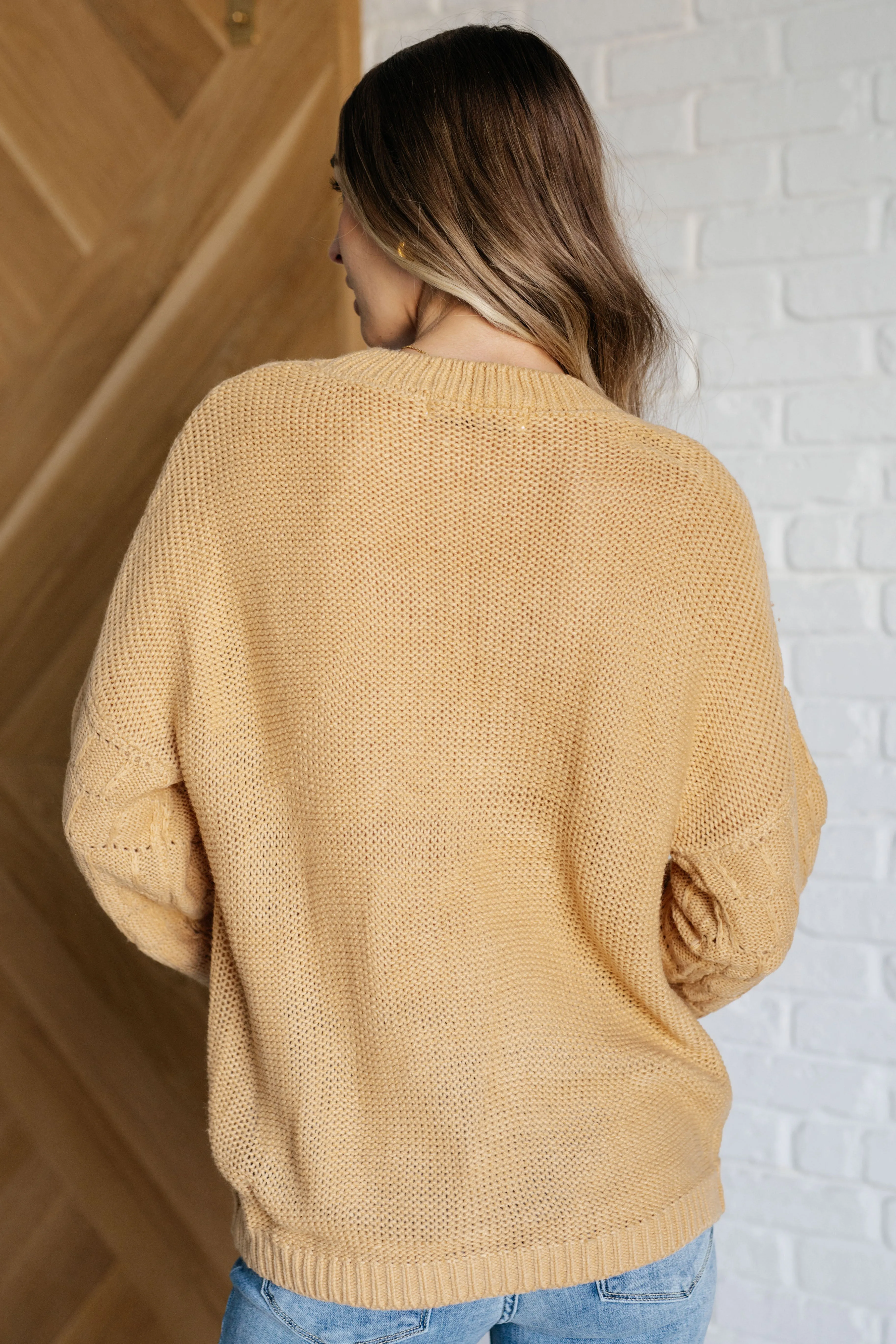 Cozy Knit Sweater in Wheat