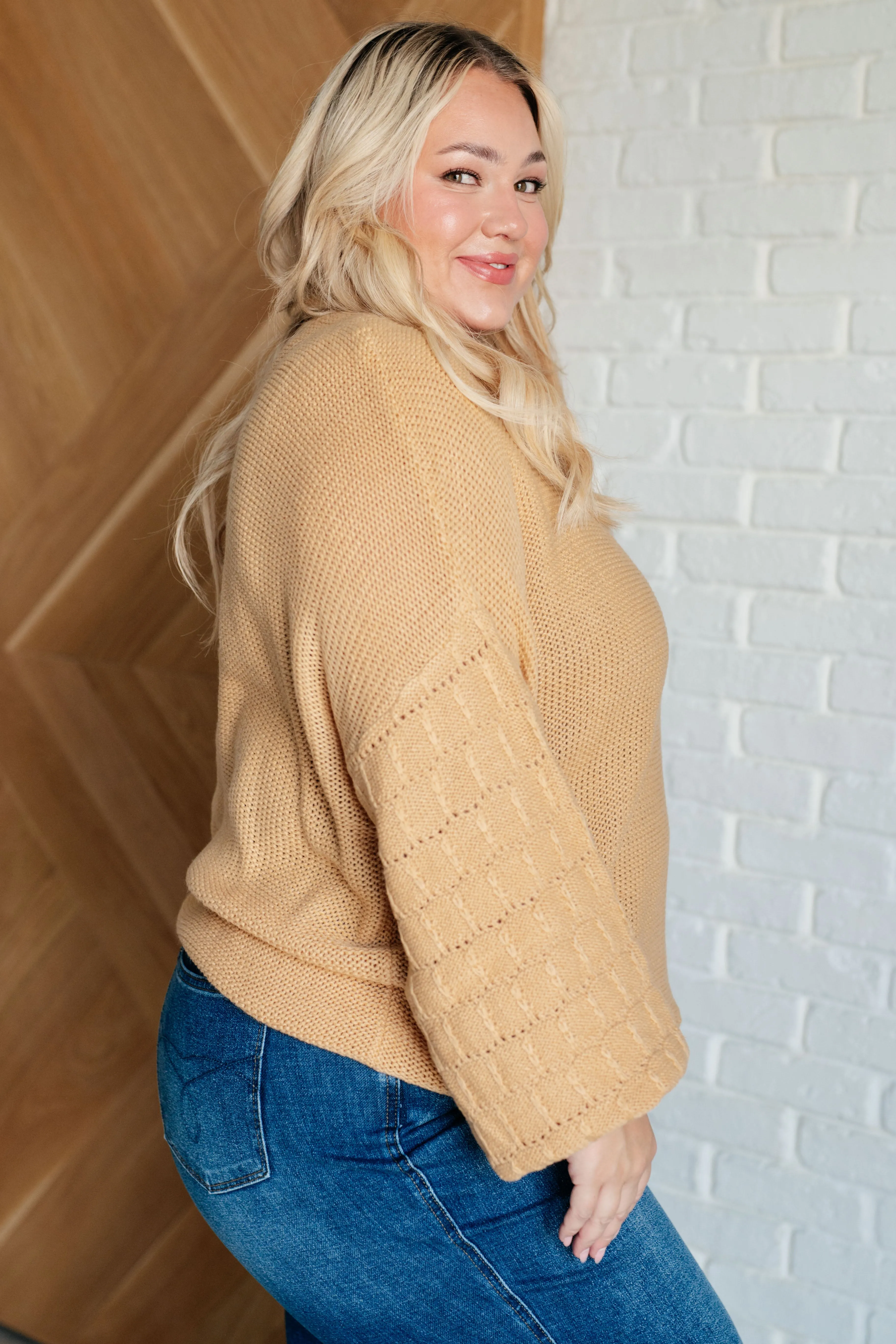 Cozy Knit Sweater in Wheat