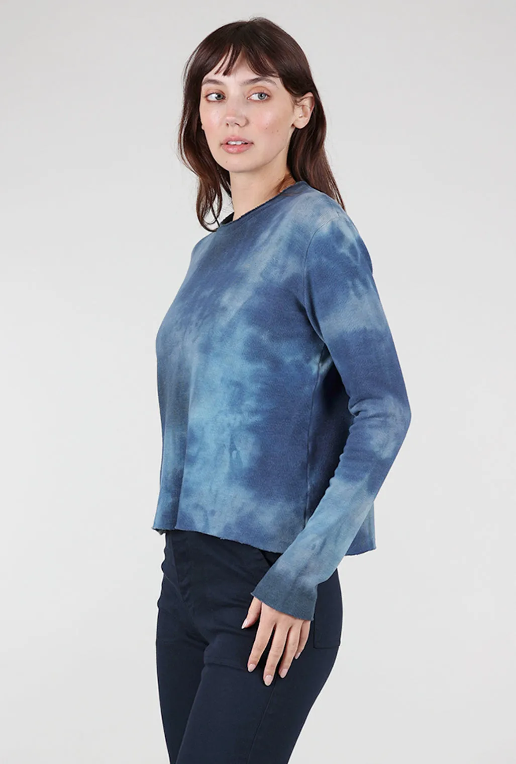 Crop Cozy Smoosh Top, Sky Mix