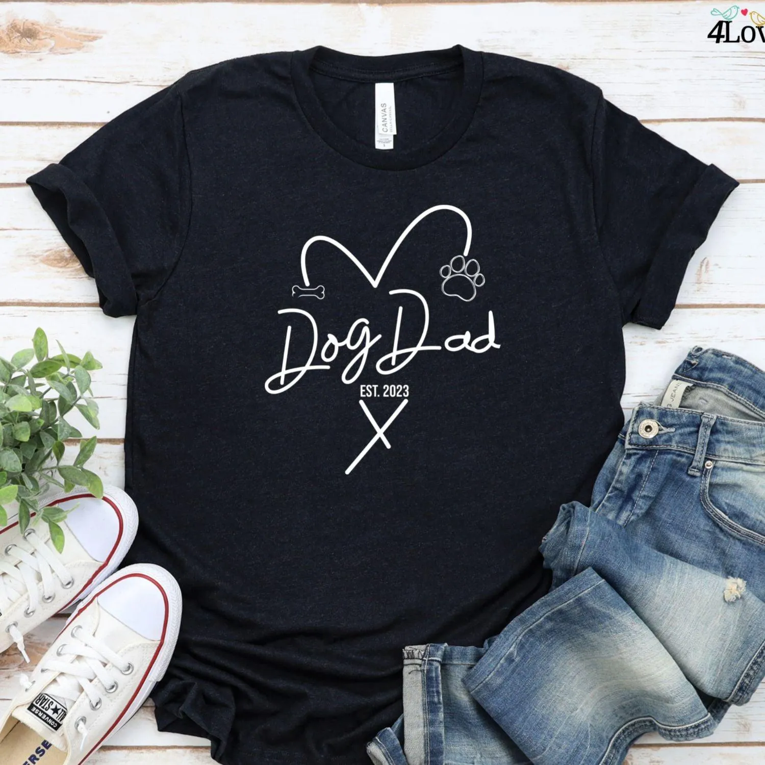 Dog Parents Custom Matching Outfits - Personalized EST Year, Stylish Duo Set for Dog Moms & Dads