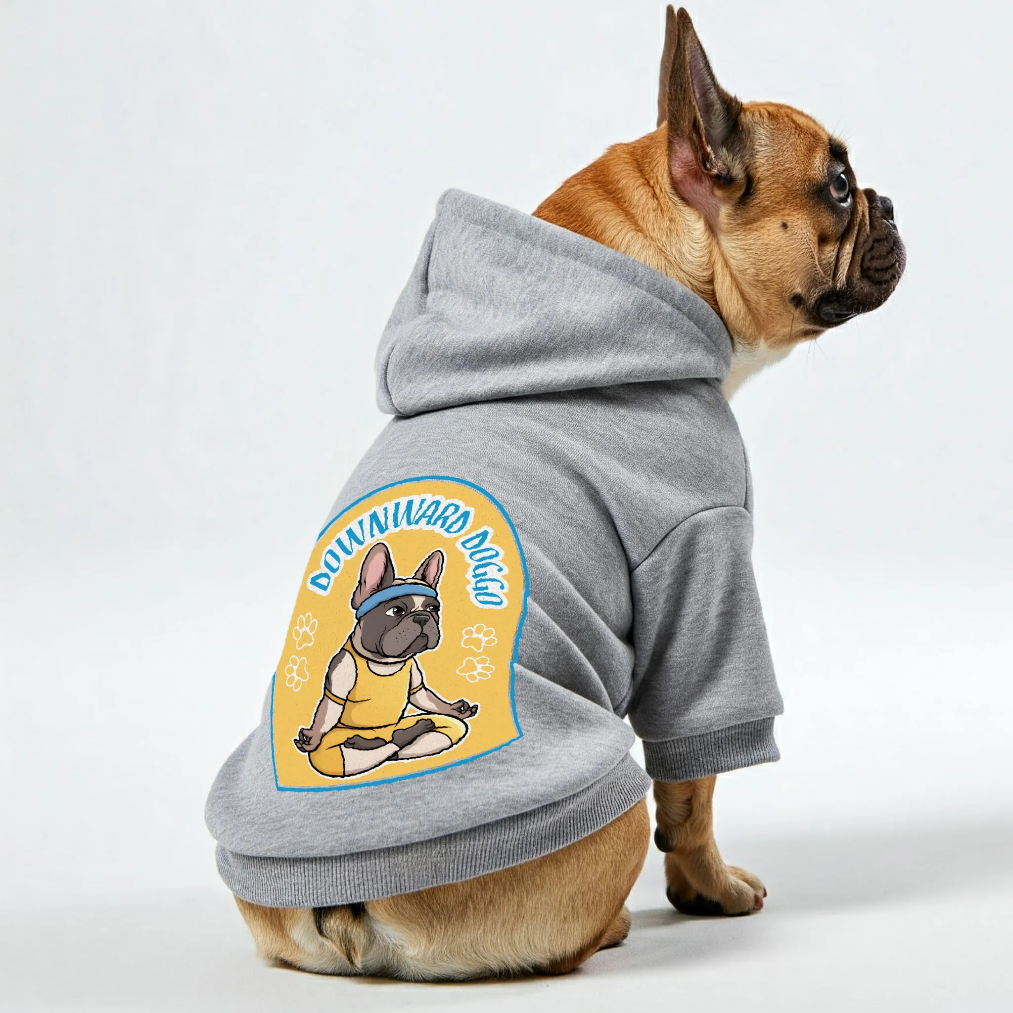 Downward Doggo - Personalized French Bulldog Hoodies with Funny Quotes – Stylish, Cozy, and Premium 100% Cotton