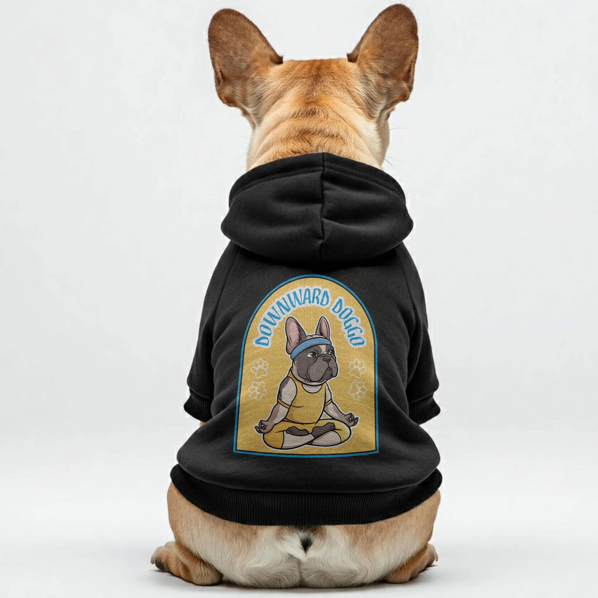 Downward Doggo - Personalized French Bulldog Hoodies with Funny Quotes – Stylish, Cozy, and Premium 100% Cotton