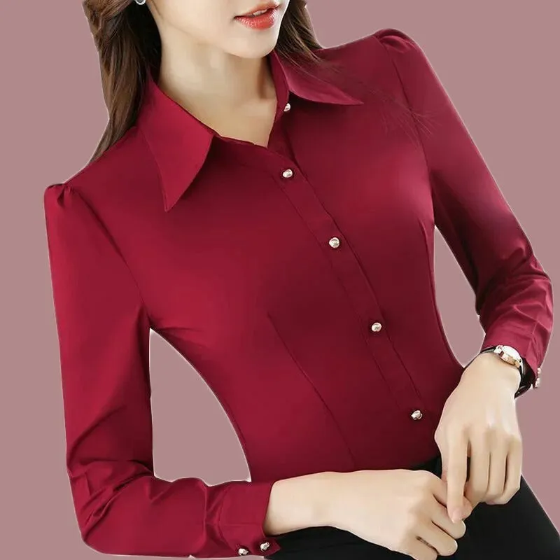 Elowen - Elegant Slim Fit Formal Shirt for Women