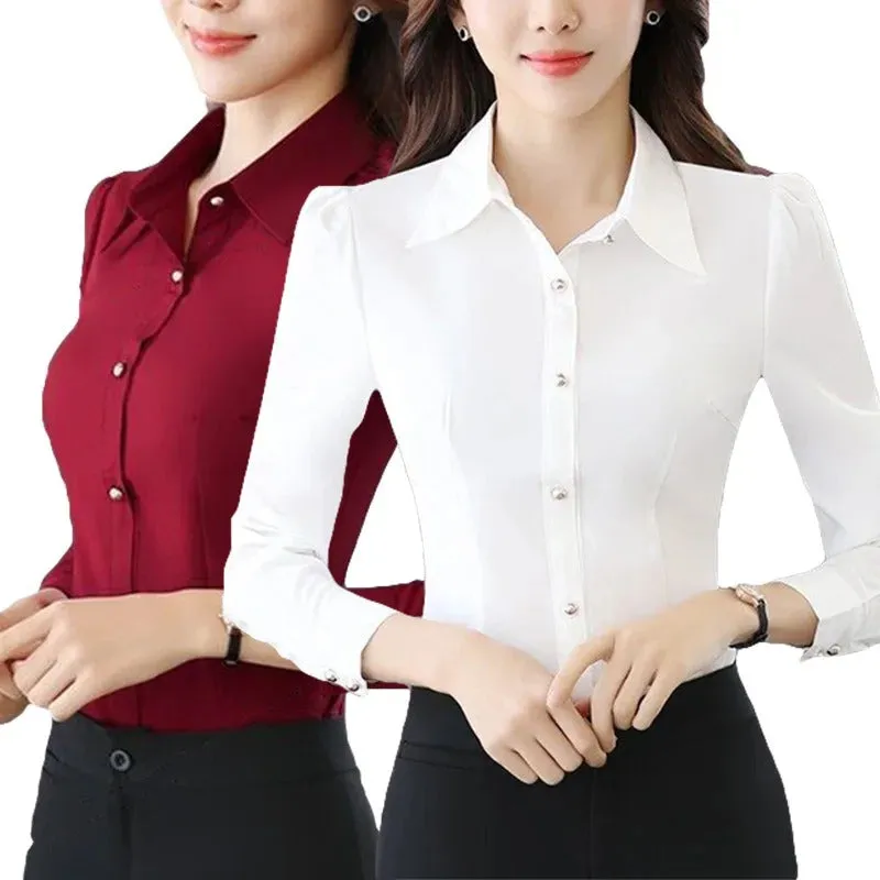 Elowen - Elegant Slim Fit Formal Shirt for Women