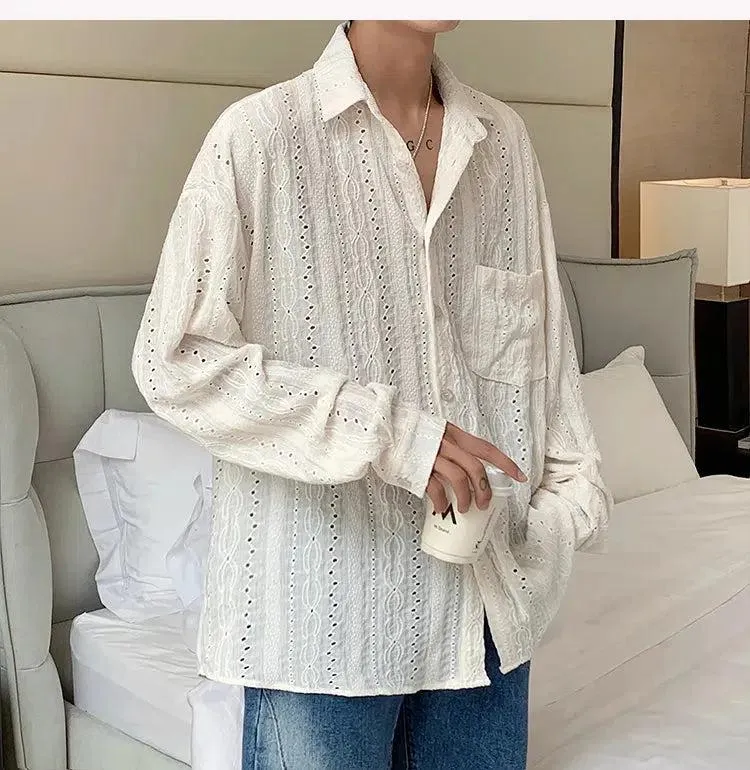 Embroidered Long Sleeve Shirt