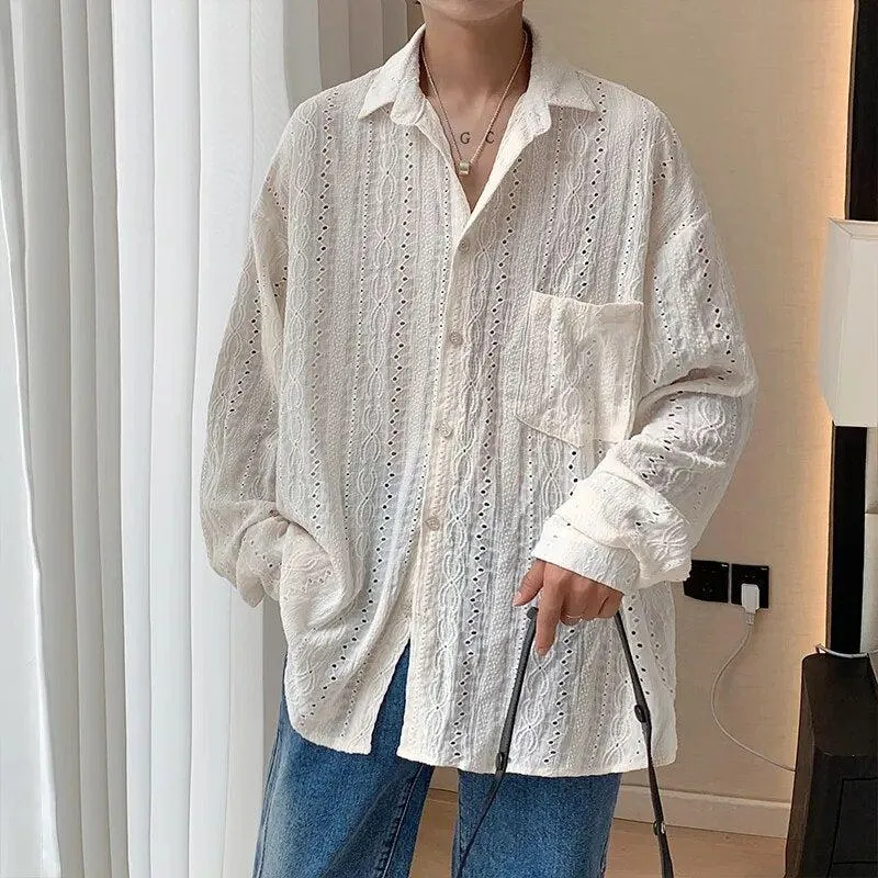 Embroidered Long Sleeve Shirt