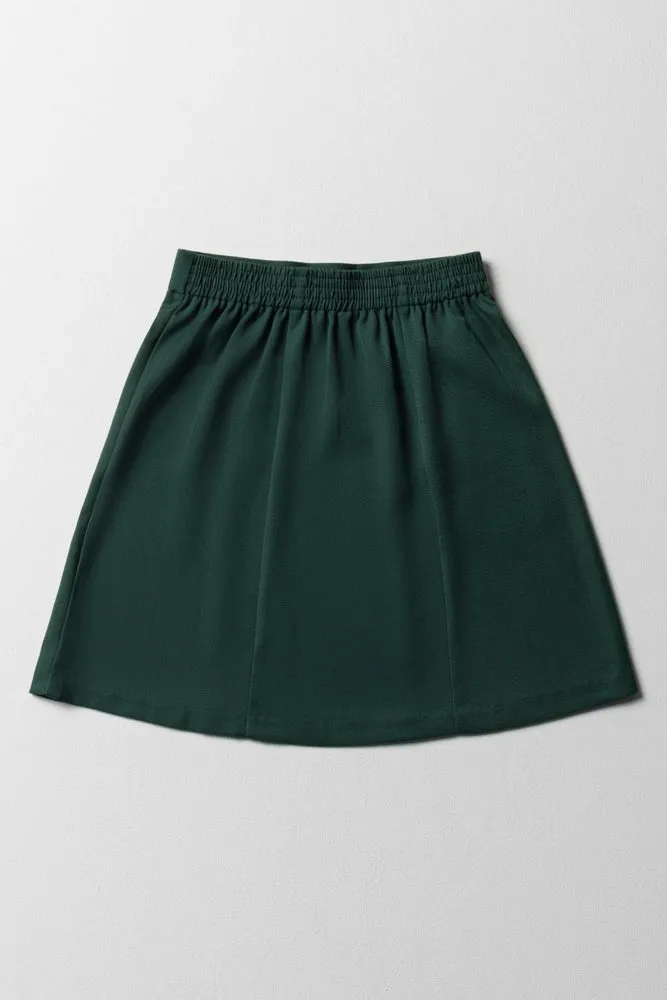 Girls School Skirt Green