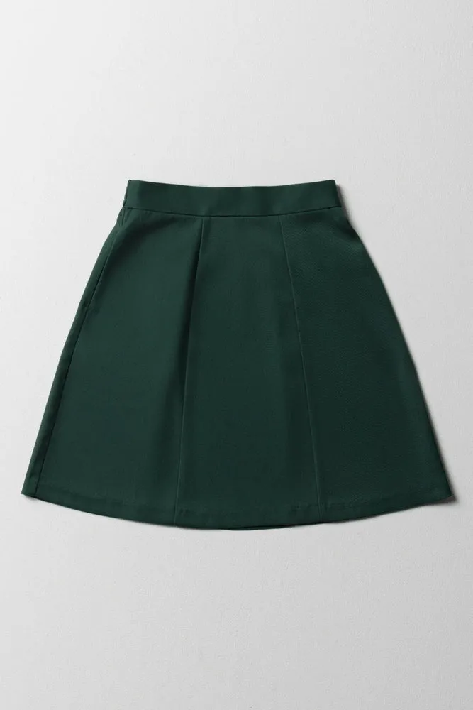 Girls School Skirt Green