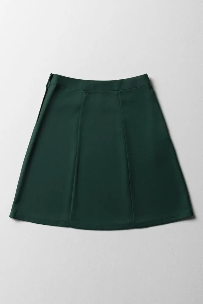 Girls School Skirt Green