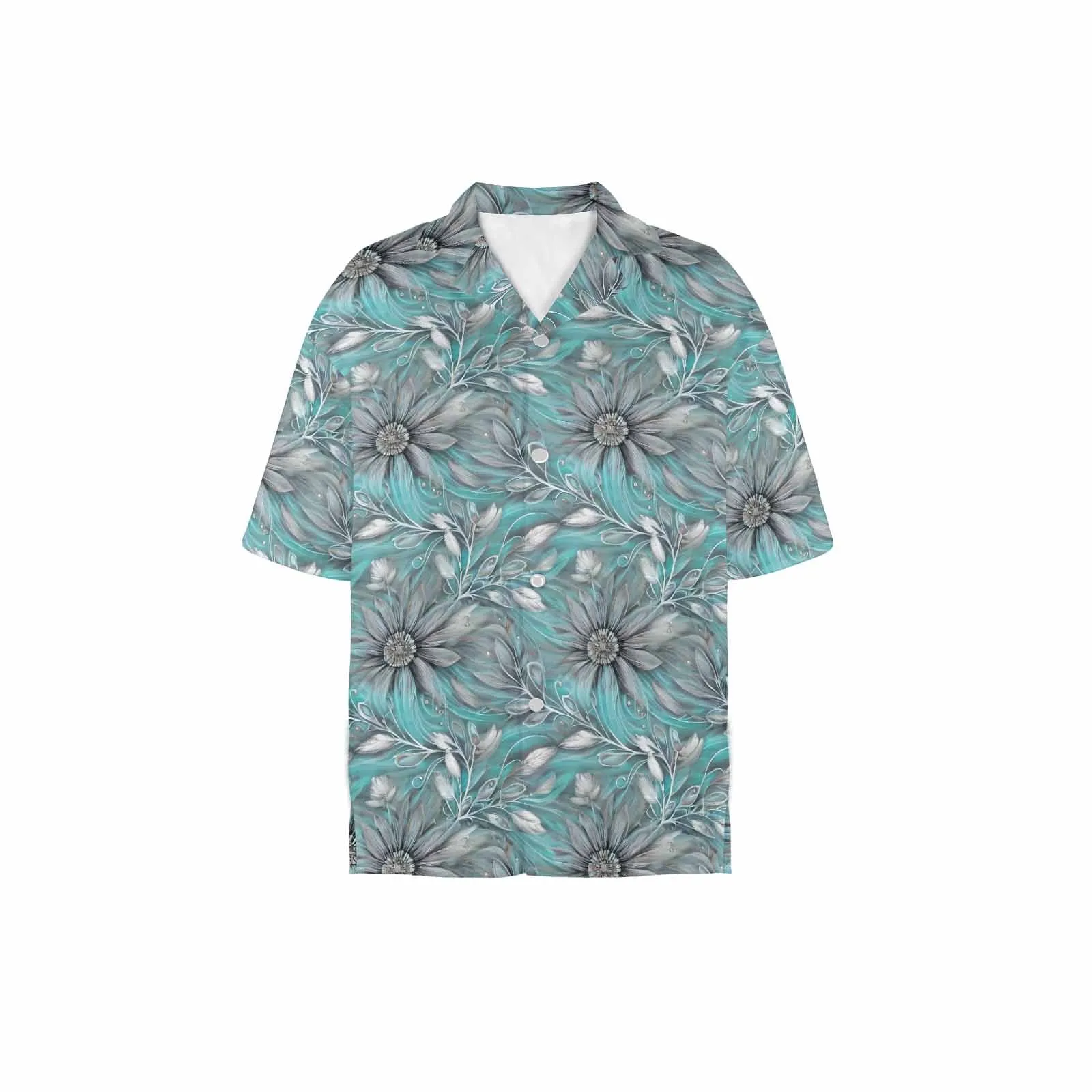 Green Elegant Floral 25  Women's Hawaiian Shirt