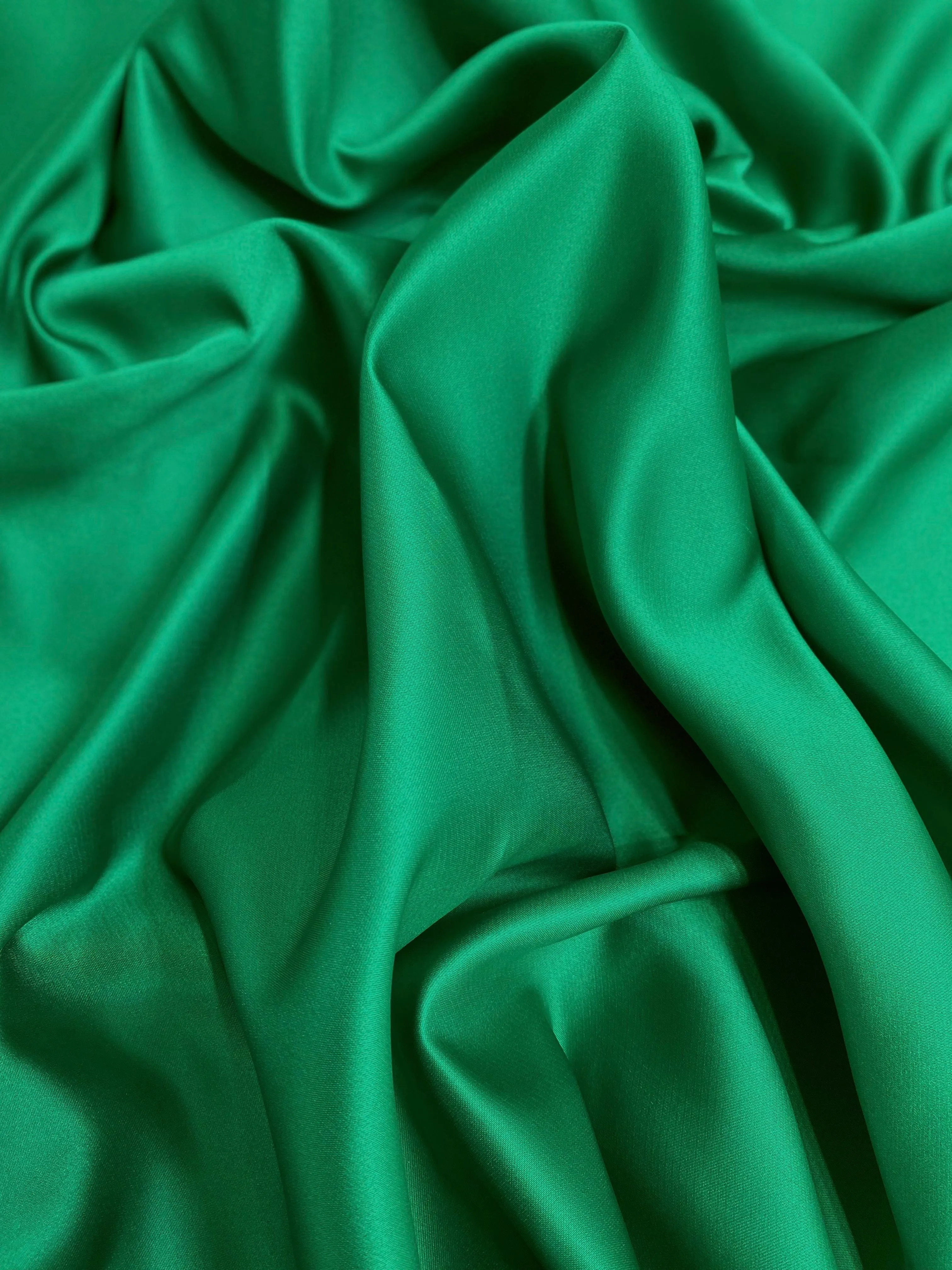 Green Italian Double Face Poly Satin