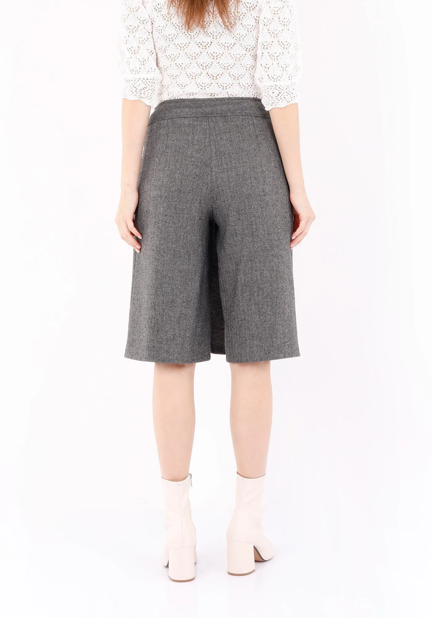 Grey Knee Length Shorts