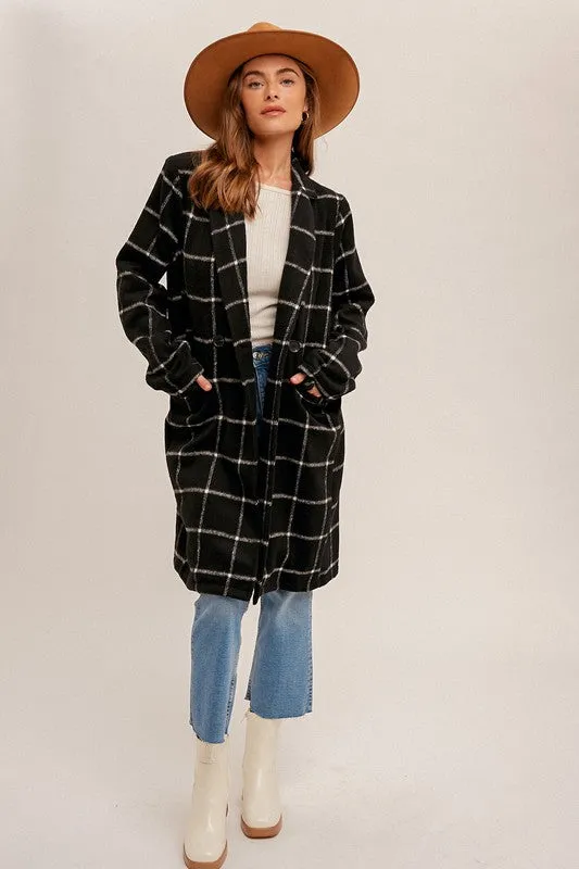 Grid Pattern Light Coat