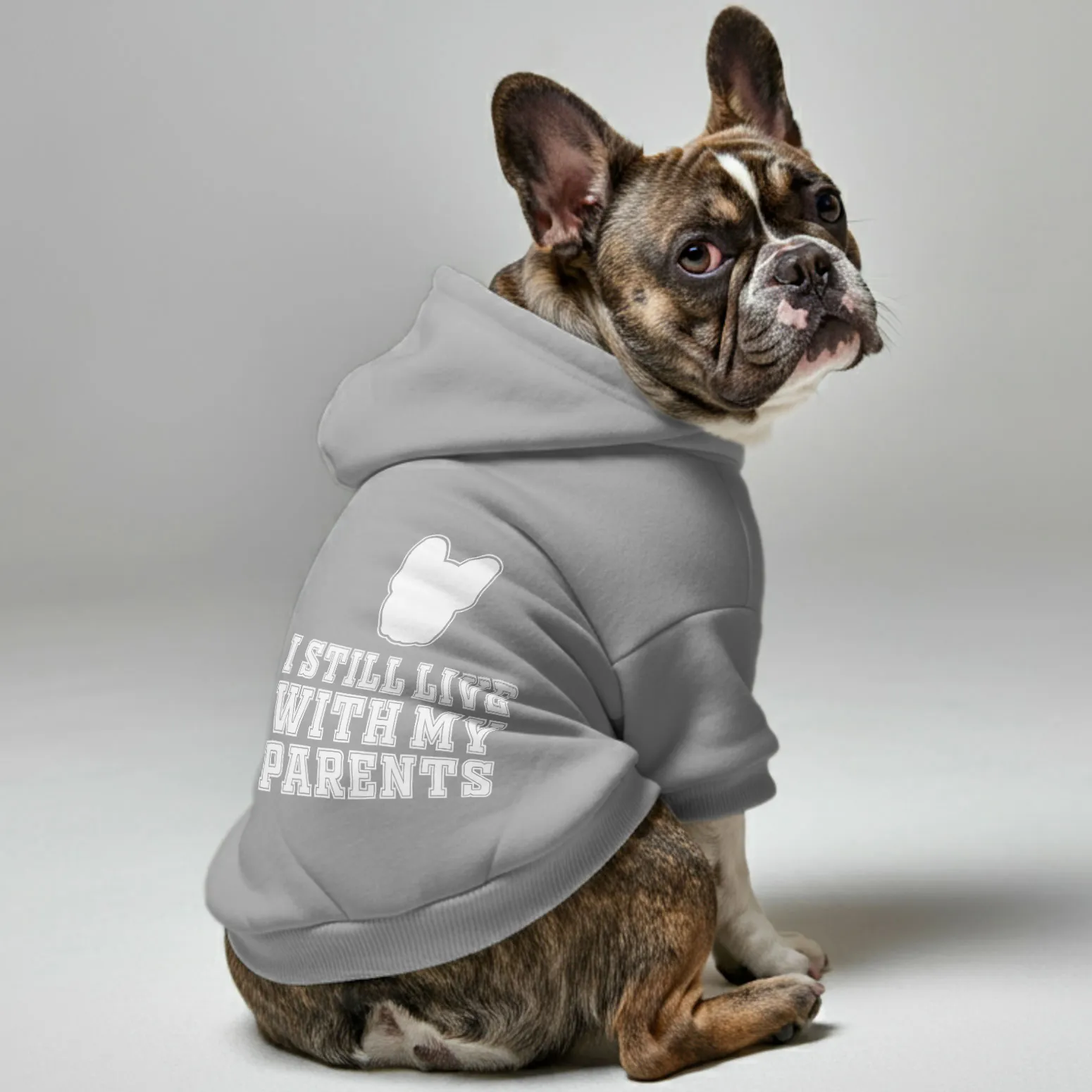 I still live with my parents - Personalized French Bulldog Hoodies with Funny Quotes – Stylish, Cozy, and Premium 100% Cotton