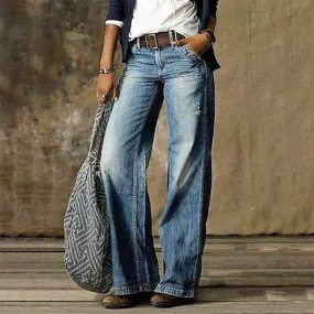 Ivyshape | Comfortable and Airy Wide Leg Jeans for Women