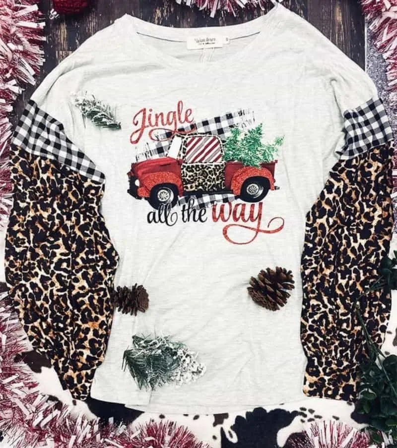 Jingle All The Way Long Sleeve Blouse