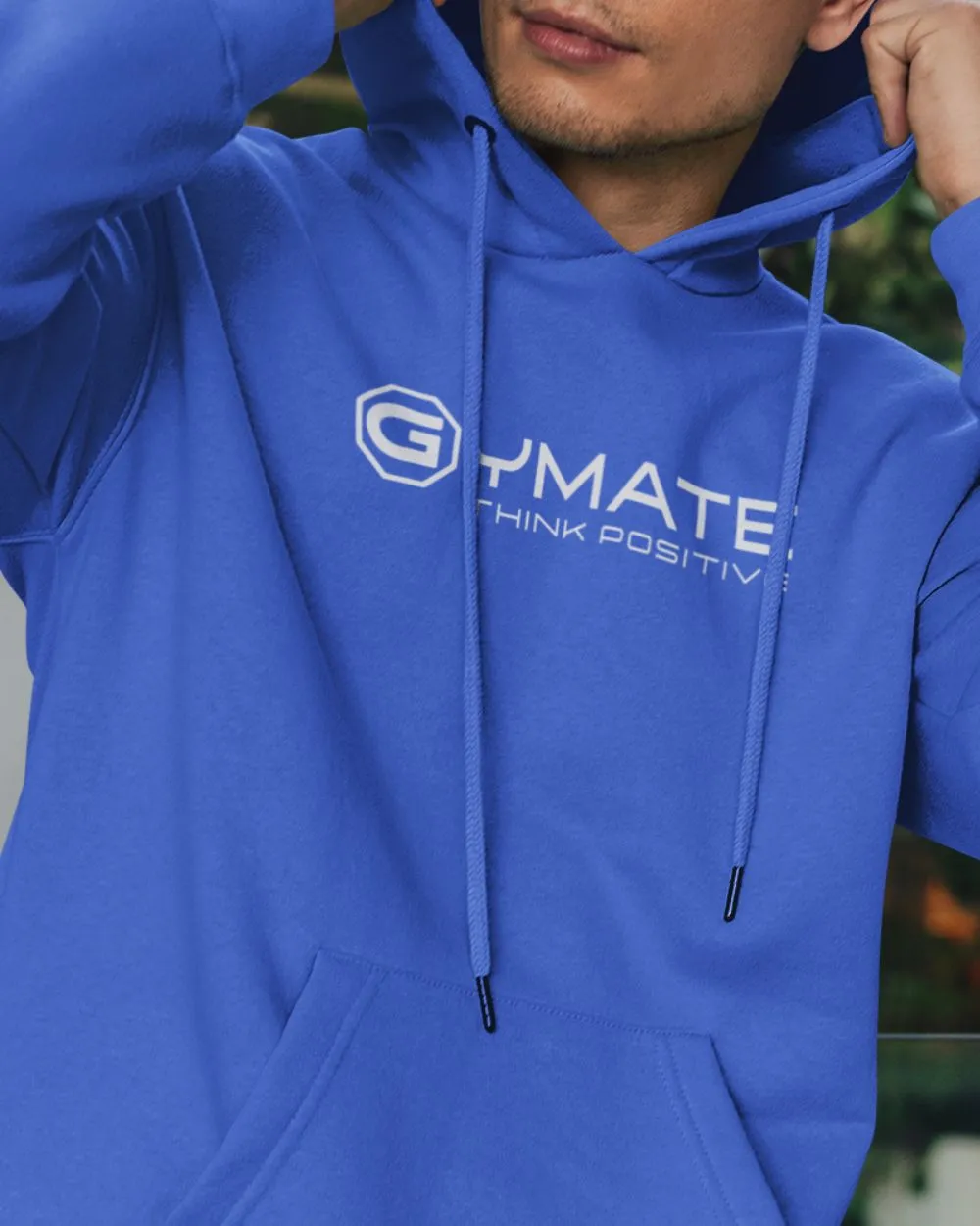 Light Blue Designer Hoodie – Gymate ‘Think Positive’ [ctr/lge]