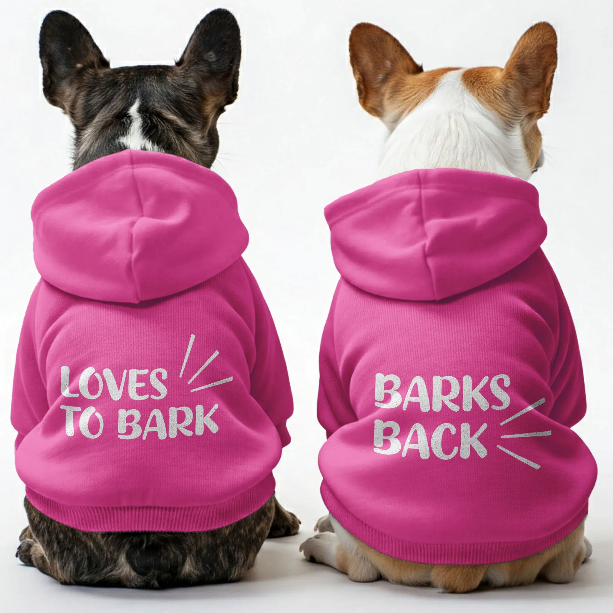 Loves to bark and Barks back - Matching French Bulldog Hoodies – Stylish, Cozy & Personalized!