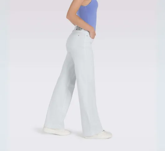 MAC JEANS - Dream Wide Leg Jeans in White