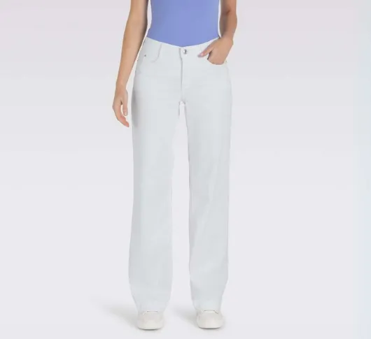 MAC JEANS - Dream Wide Leg Jeans in White