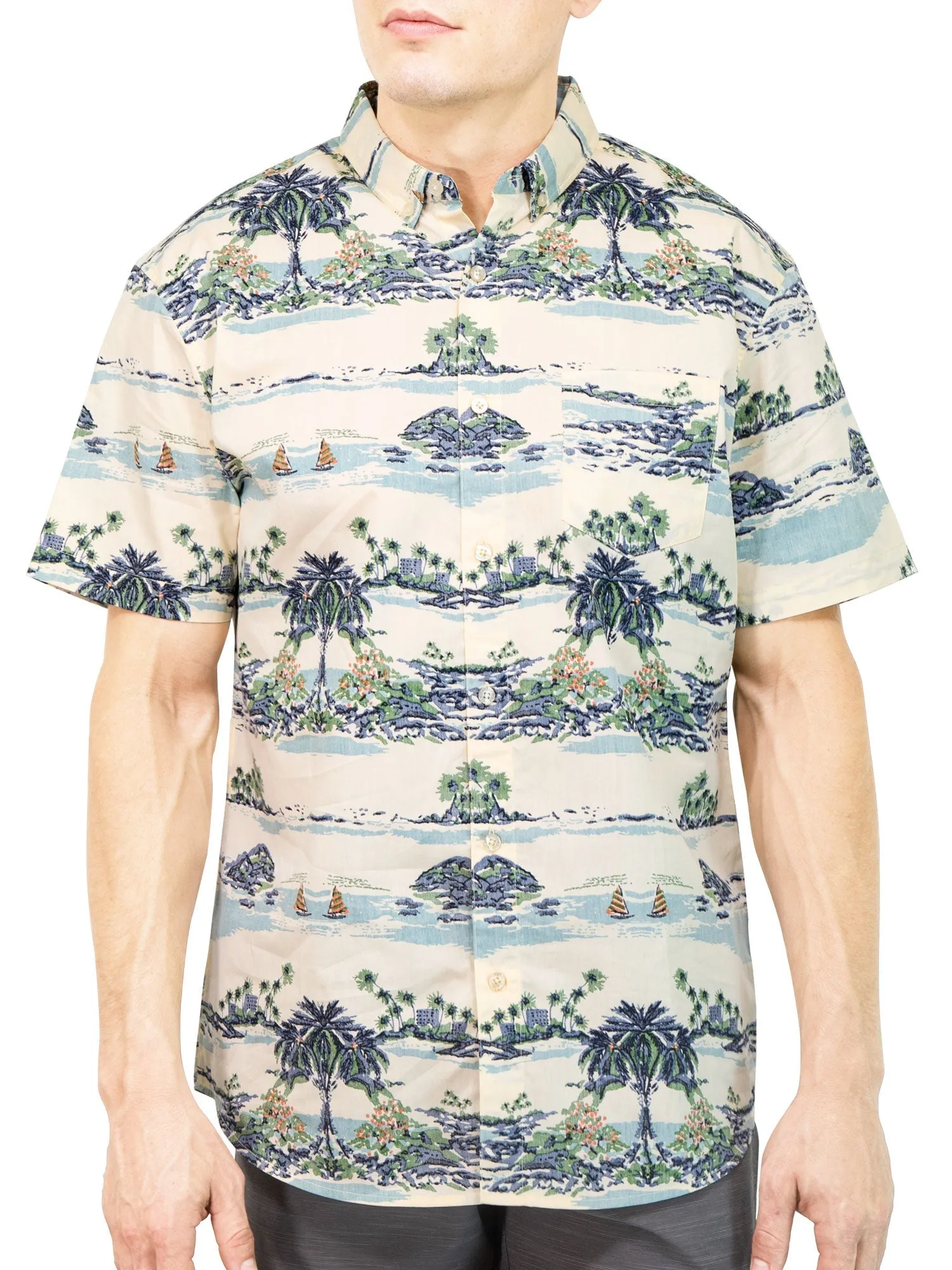 Mens Button Down Shirt - Reverse Island