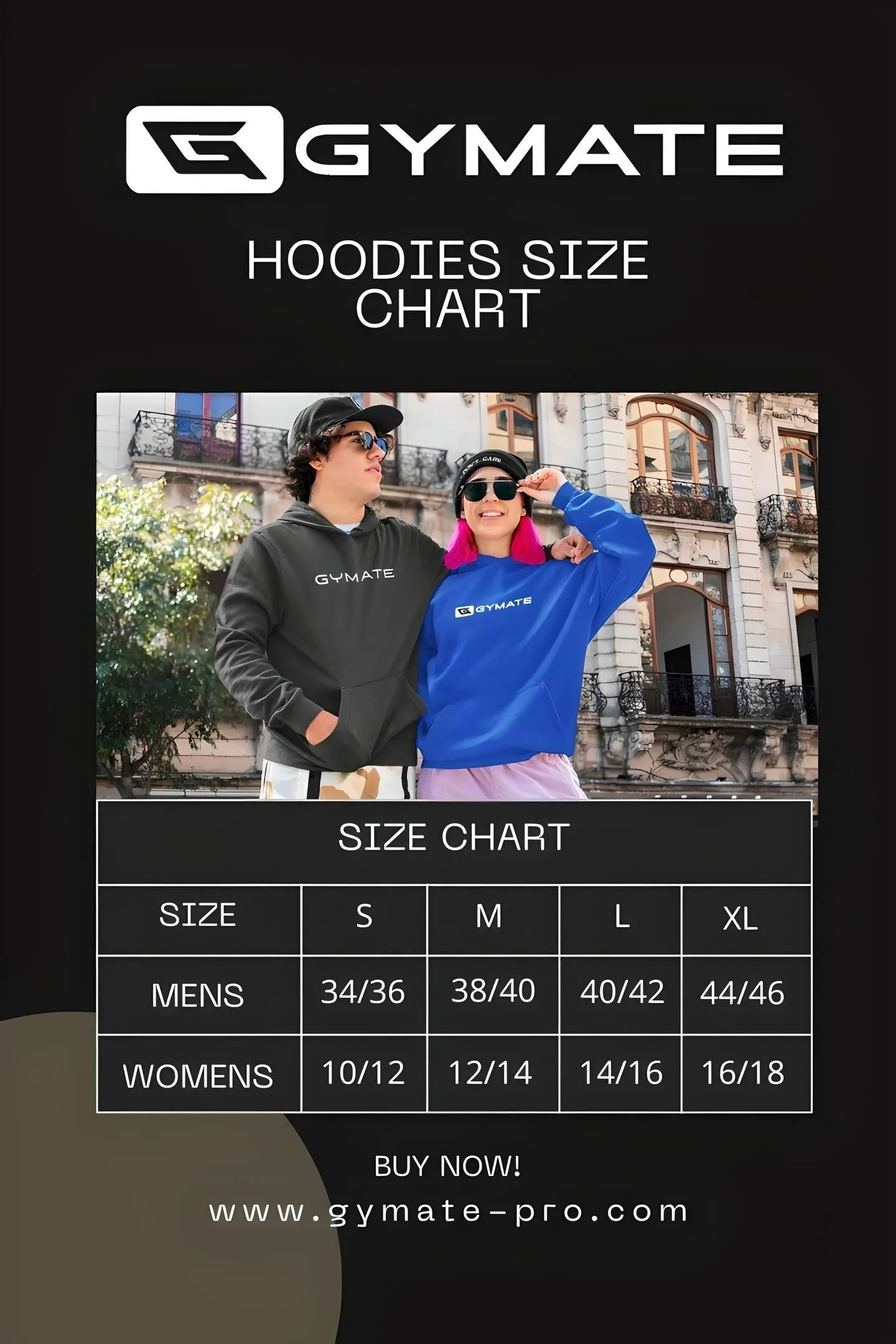 Mens Hoodies Designer Gymate Original [large logo]