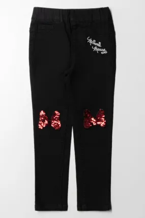 Minnie Mouse Jeggings Black