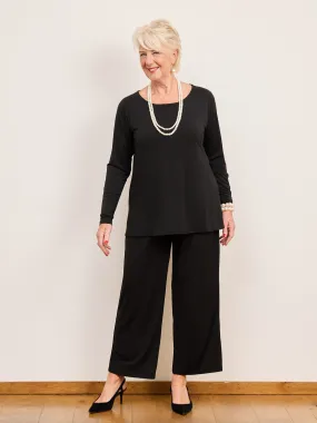 Odetta Silky Jersey Trouser - Black