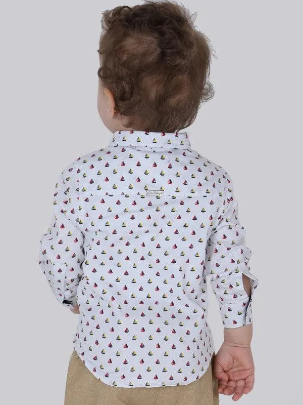 One Friday White Infant Boat Shirt