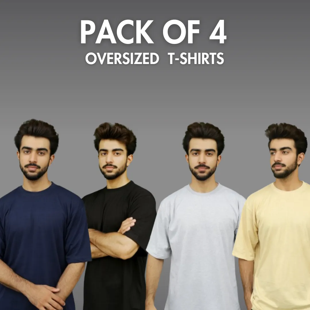 PACK OF 4 OVERSIZED T SHIRTS