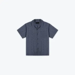 PAISLEY RESORT SHIRT - CHALK BLUE