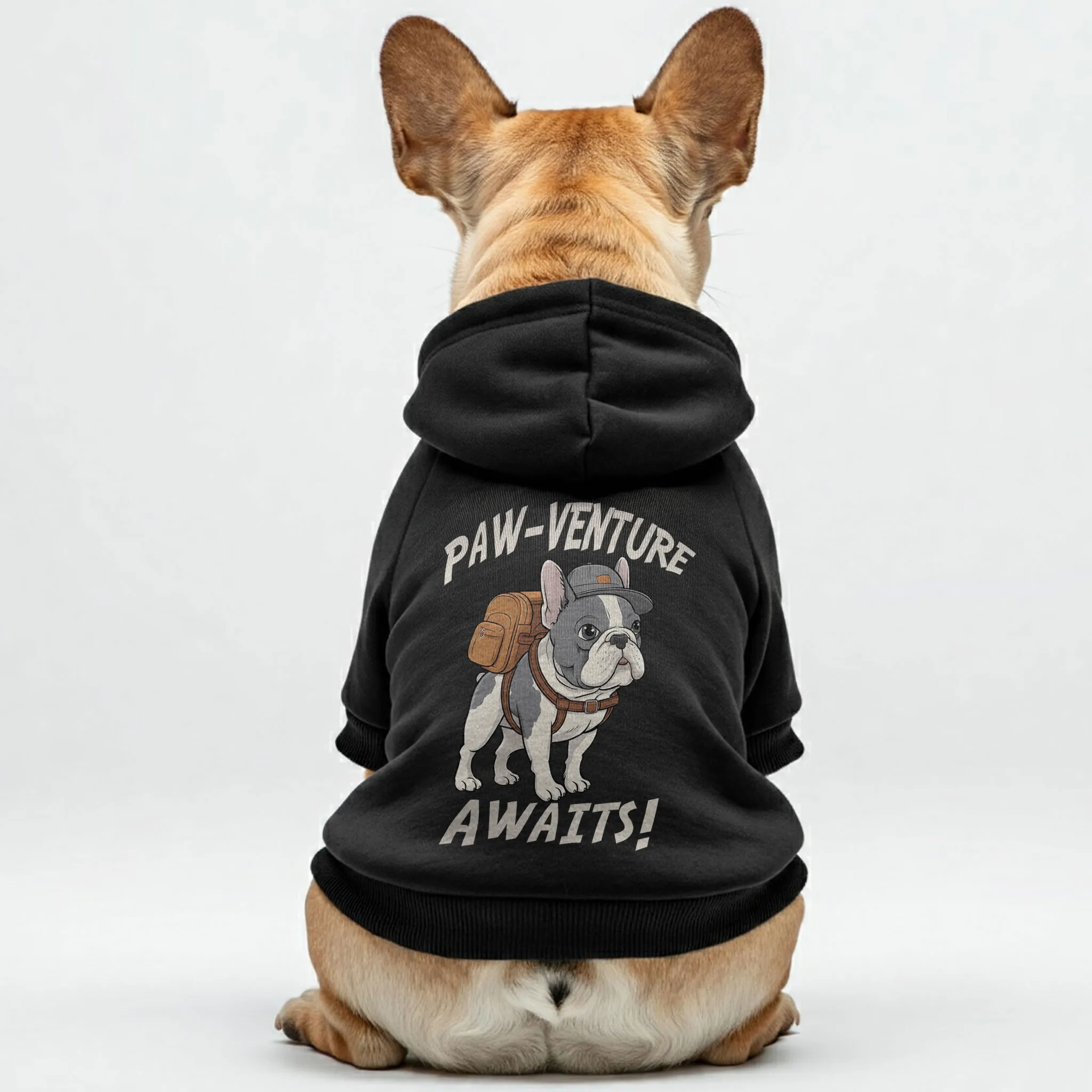 Paw-venture Awaits! - Personalized French Bulldog Hoodies with Funny Quotes – Stylish, Cozy, and Premium 100% Cotton