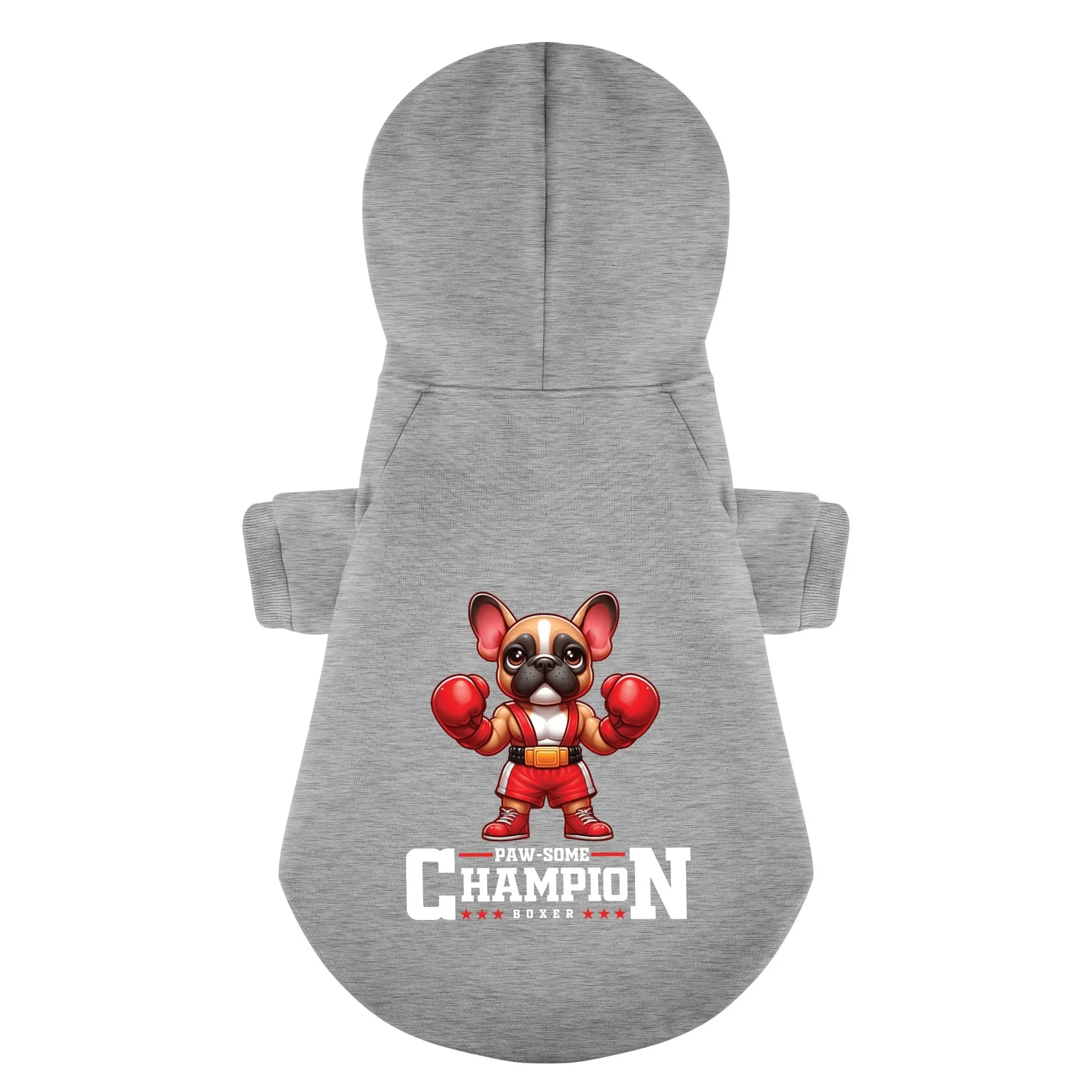 PAWSOME CHAMPION BOXER - Personalized French Bulldog Hoodies with Funny Quotes – Stylish, Cozy, and Premium 100% Cotton