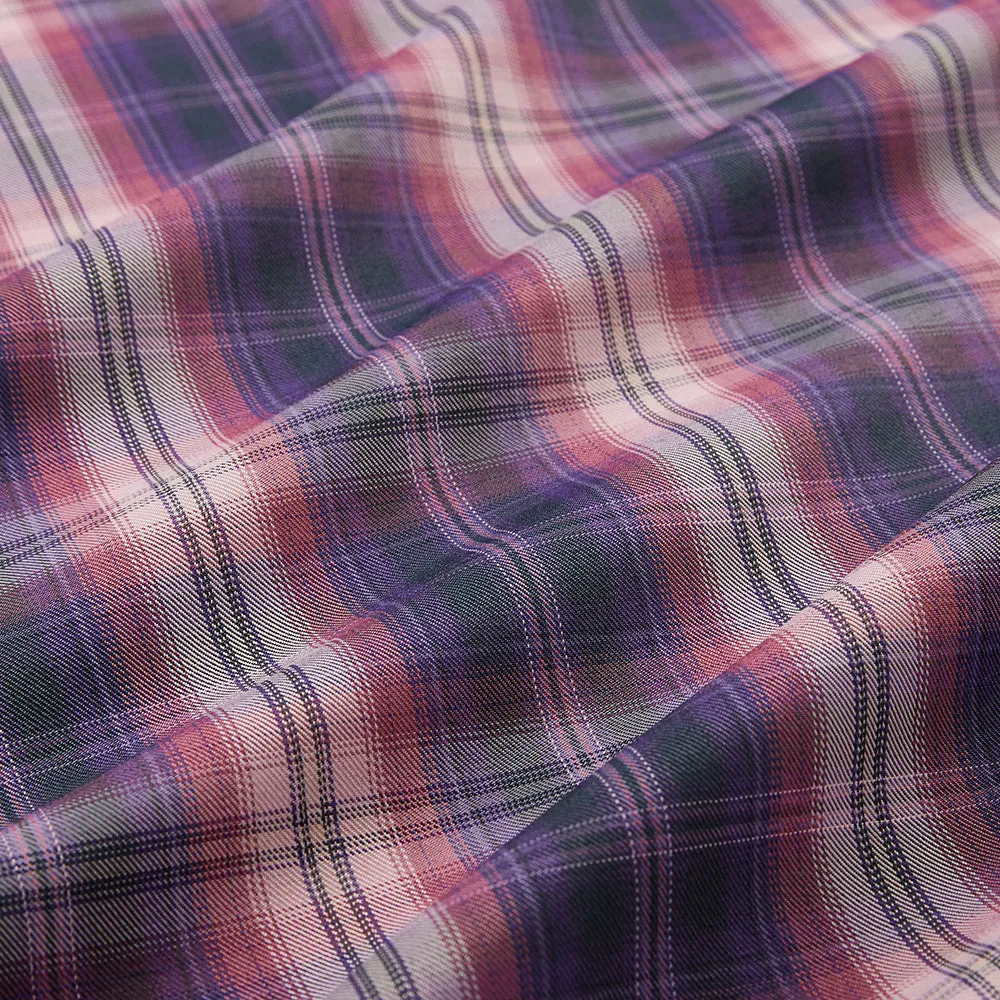 Polyester Check Pattern Twill Fabric